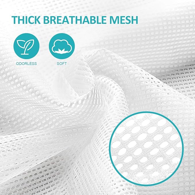 Mesh Laundry Bags with Adjustable Shoulder Strap, Drawstring Closure, Mixed - Image 2