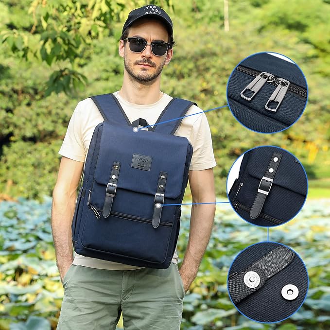 HFSX Anti Theft Laptop Backpack Men Women Business Travel Computer Backpack - Image 6
