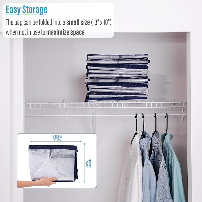 VENO 10 Pack Moving Bags Plastic Storage Totes Clothes Organization Large W - Image 7