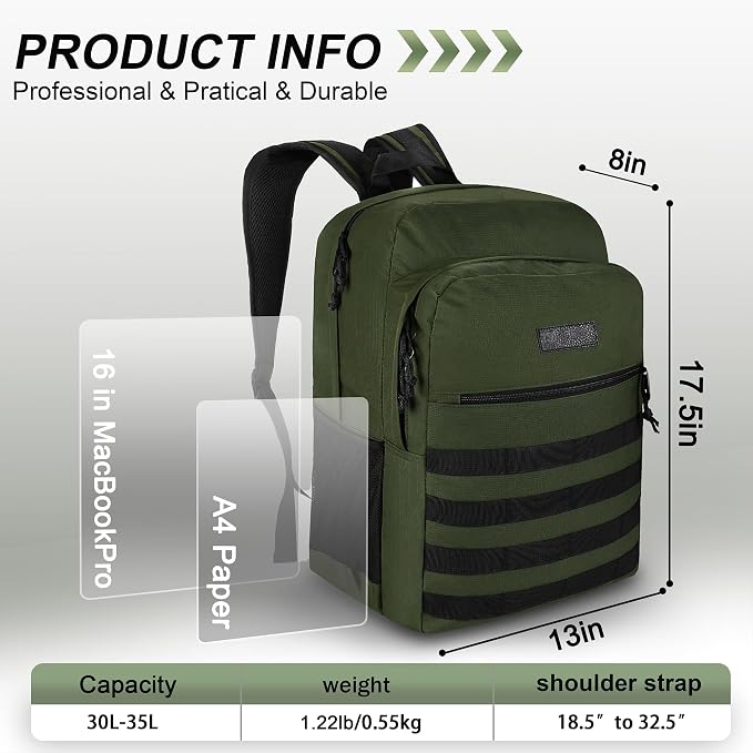 Wrangler Tradesman Backpack, Water Resistant Casual Daypack - Image 2