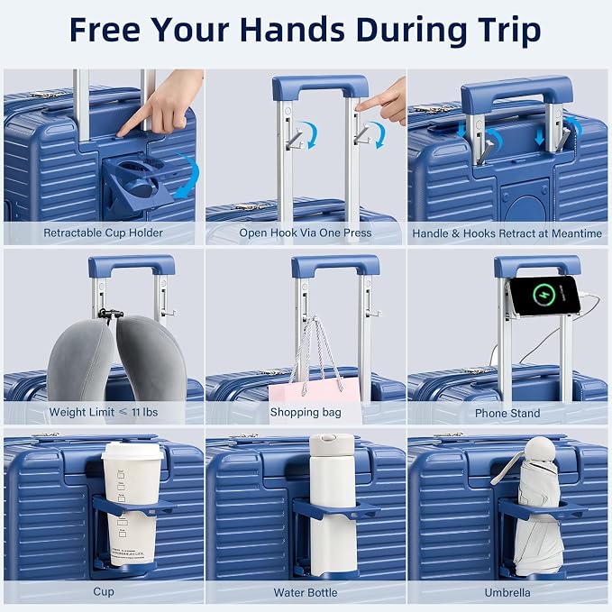 28 Inch Luggage Hard Shell Suitcases, Expandable Travel Checked Luggage 28 Inch - Image 2