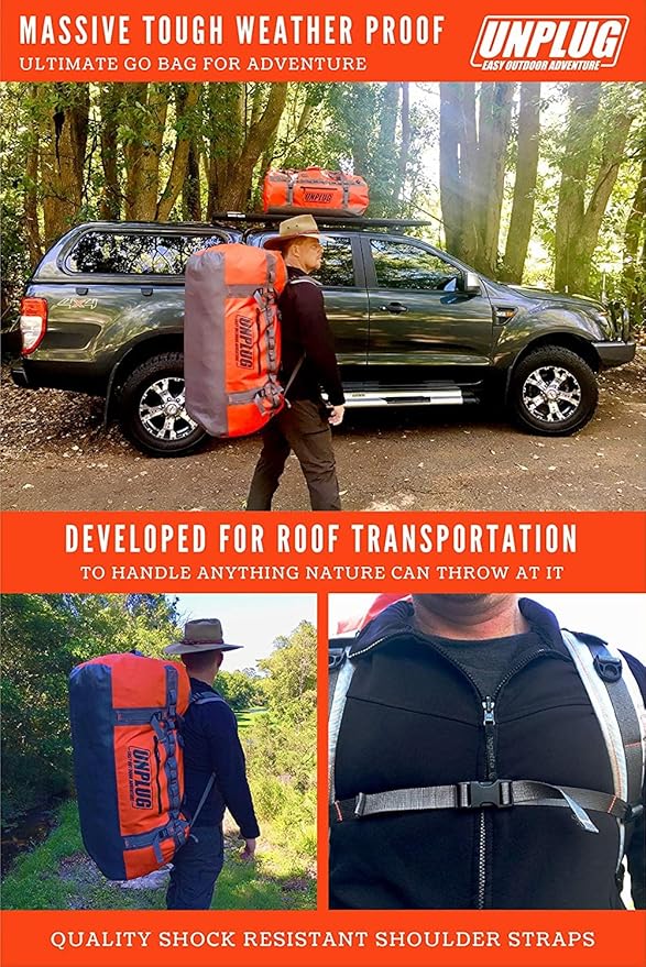 UNPLUG Ultimate Adventure Bag | 1680D Heavy Duty Waterproof Bag | Large Travel - Image 6