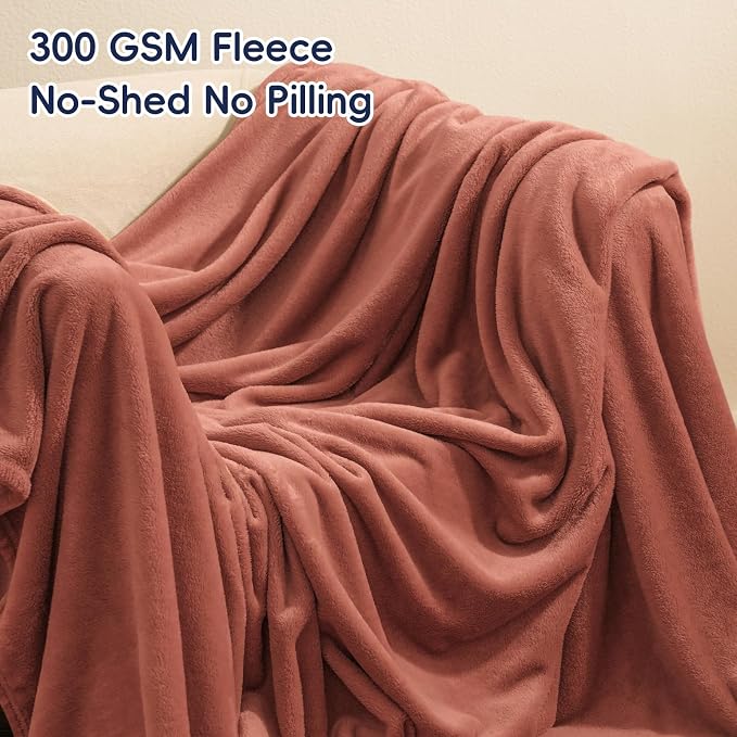 PHF Ultra Soft Fleece Blanket Twin Size, No Shed No Pilling Luxury Plush Cozy - Image 3