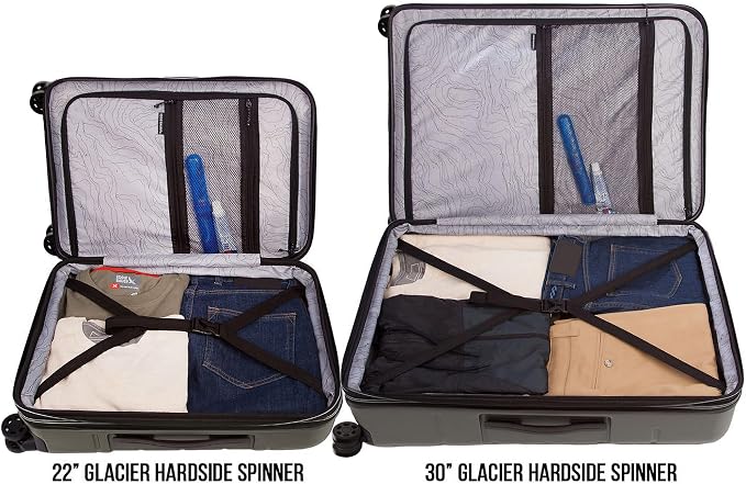 Eddie Bauer Glacier Carry-On 22" and Checked 30" Luggage | Hardside | Spinner - Image 6