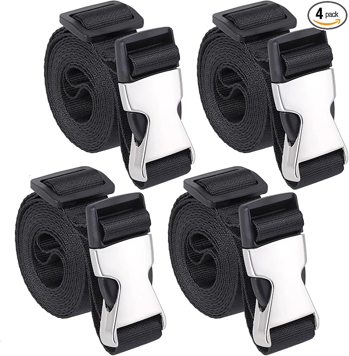 Buckle Straps with Metal Clips, Adjustable Nylon Straps with Buckles by Masterwise