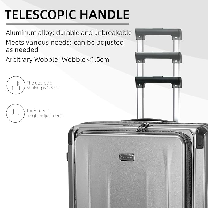Carry On Luggage, 20 Inch Top Opening Aluminum Frame Lightweight Airline - Image 5