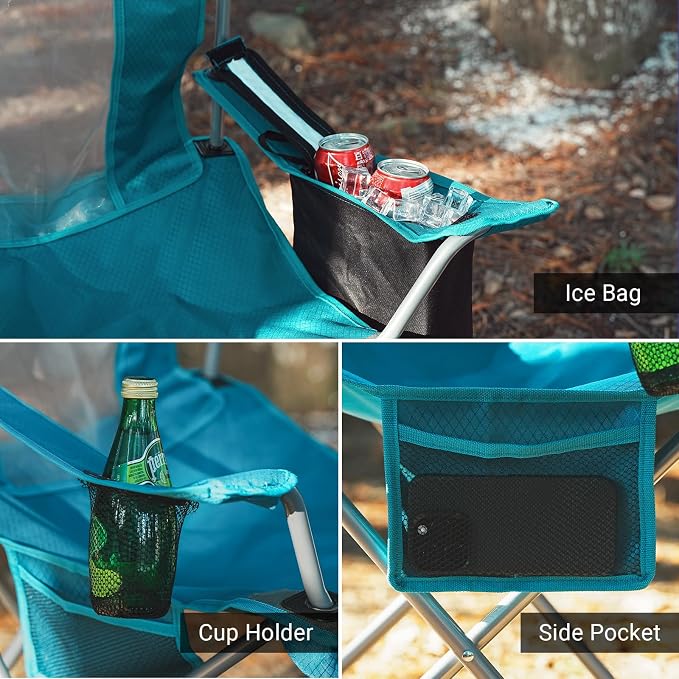 Camping Folding Chair Outdoor Lawn Portable Lightweight Camp Folding Chairs - Image 4