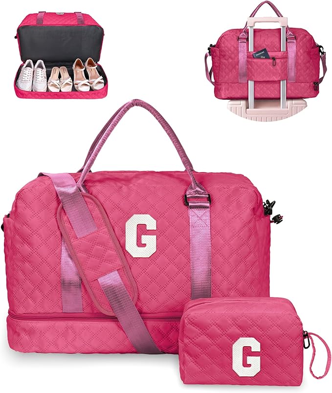 Gifts for College Girls, Gifts for Woman-Initial Travel Bag by Vogewood