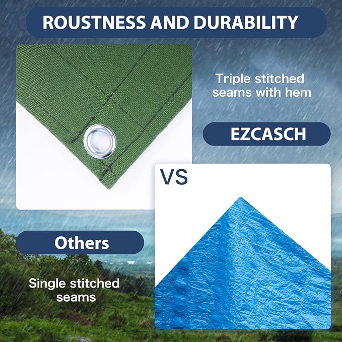 16’x20’ Canvas Tarps Heavy Duty Waterproof Tarpaulins - Image 3