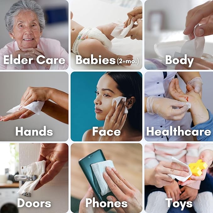 Nurture XL Antibacterial Body & Hand Wipes | Alcohol-Free Antiseptic Wet - Image 3