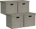 Posprica Storage Bins with Lids, 13×13×13 Foldable Storage Cube Baskets Boxes by Posprica
