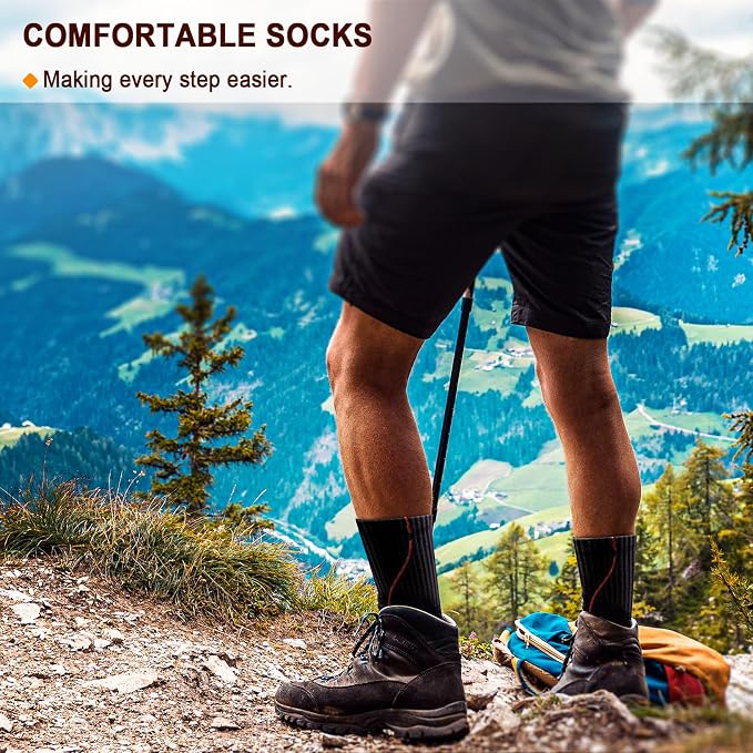 BULLIANT Compression Socks for Men 6Pairs, Athletic Crew Socks Cushioned For - Image 7