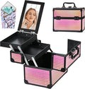Makeup Case Organizer, Makeup Train Case, Trays Cosmetic Box Portable, by Unknown