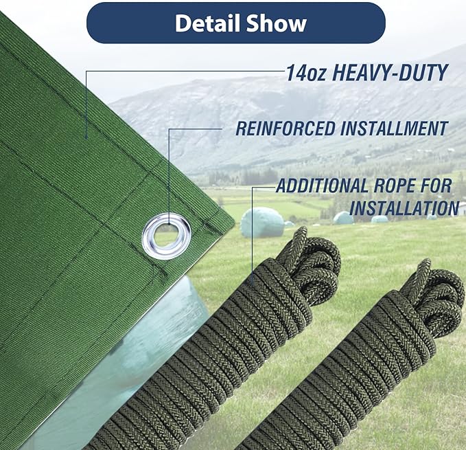 8’x10’ Canvas Tarps Heavy Duty Waterproof Tarpaulins - Image 5