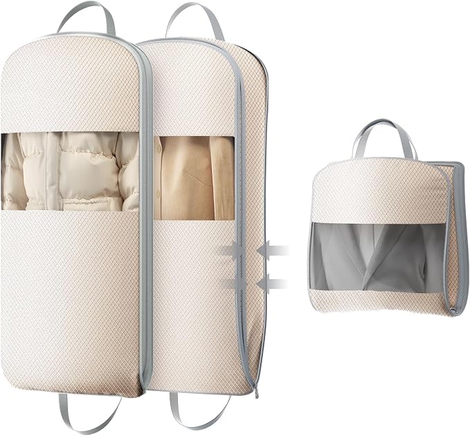 DIMJ 2 Pack 43" Space Saving Garment Bags by DiMJ