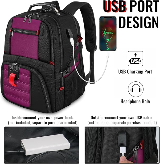 YOREPEK 18.4 Laptop Backpack, Large Backpacks Fit Most 18 Inch Laptop - Image 3