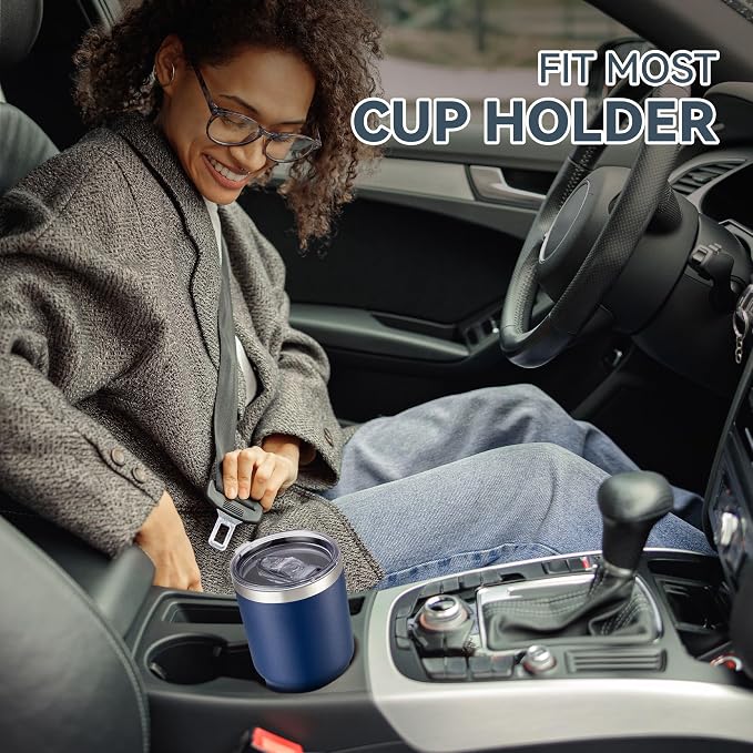 30 oz Tumbler with Lid Stainless Steel Tumblers Bulk Vacuum Insulated Cup Reusable Powder Coated Travel Mug Double Wall Leak Proof Cups Keep Cold Drinks for 12 Hours Navy, Set of 8 - Image 3