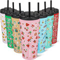 BJPKPK 22oz Stainless Steel Insulated Tumbler With lid And Straw Travel Coffee Thermal Tumblers Cup For Women And Men,Passionate Pink by BJPKPK