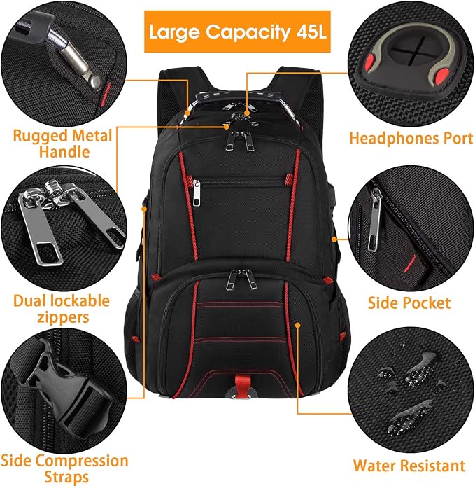 LTINVECK Travel Laptop Backpack, Extra Large Backpack - Image 5