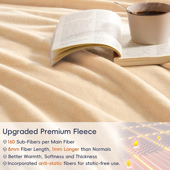 PHF Ultra Soft Fleece Blanket Twin Size, No Shed No Pilling Luxury Plush Cozy - Image 4