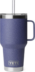 YETI Rambler 35 oz Tumbler with Handle and Straw Lid, Travel Mug Water Tumbler, Vacuum Insulated Cup with Handle, Stainless Steel, Moon Dust - Textured by YETI