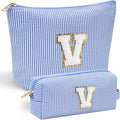 YOOLIFE Personalized Gifts for Women, Initial Make Up Bag Cosmetic Bag Makeup by YOOLIFE