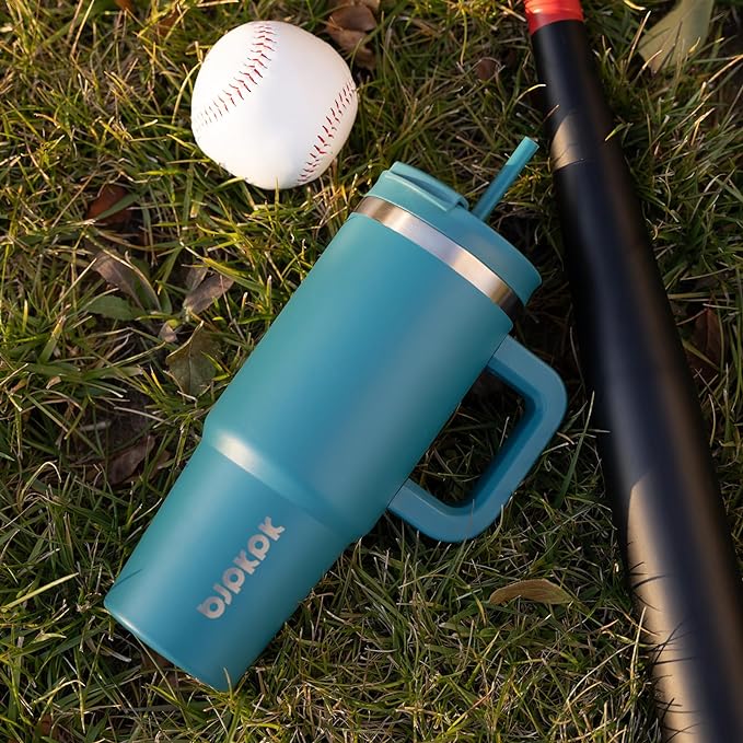 BJPKPK 30 oz Tumbler With Handle Insulated Tumblers With Lid And Straw Stainless Steel Thermal Cup,Blue Haze - Image 6