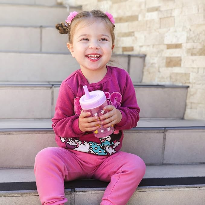 Zak Designs Kelso Toddler Cups For Travel or At Home, 15oz 2-Pack Durable Plastic Sippy Cups With Leak-Proof Design is Perfect For Kids (Sweet Berry, Lemon Zest) - Image 3