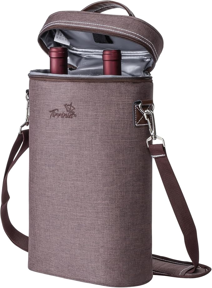 Tirrinia 2 Bottle Wine Gift Tote Carrier by Tirrinia