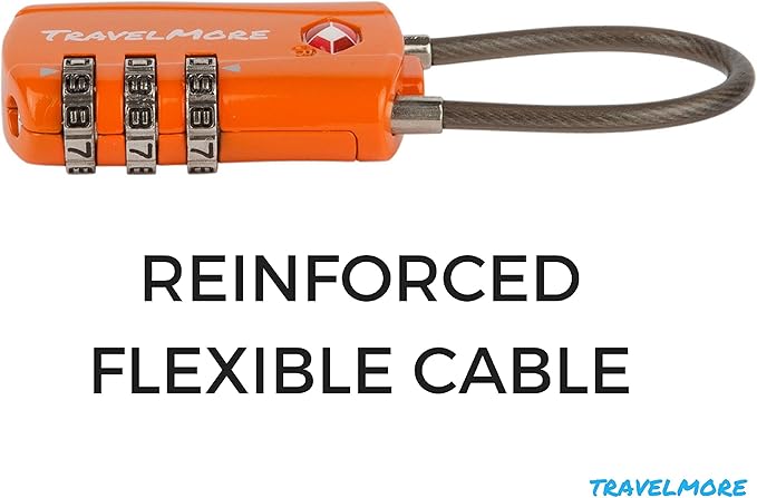2 Pack TSA Approved Travel Combination Cable Luggage Locks - Image 4