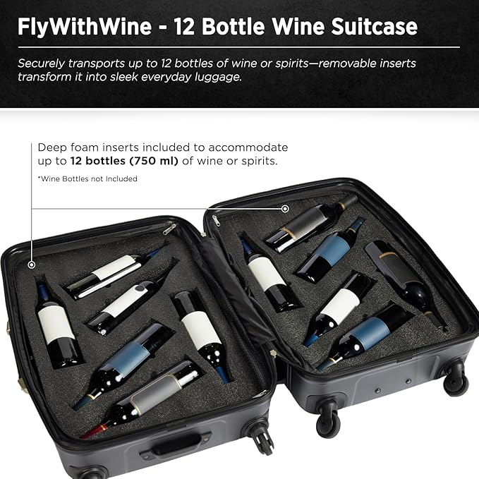 FlyWithWine® by VinGardeValise 12 Bottle Hard Shell Wine Suitcase - Image 2