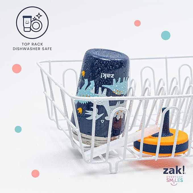 Zak Designs SuperKitties Kelso Toddler Cups For Travel or At Home, 12oz Vacuum Insulated Stainless Steel Sippy Cup With Leak-Proof Design is Perfect For Kids (Ginny, Sparks, Buddy, Bitsy) - Image 9