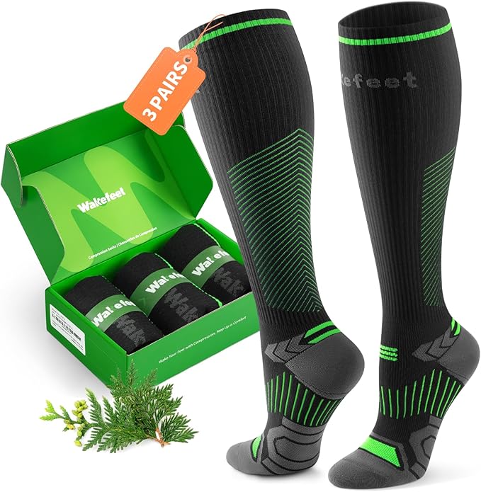 Compression Socks for Women Men 3 Pairs, Compression Stockings, Fragrance by Wakefeet