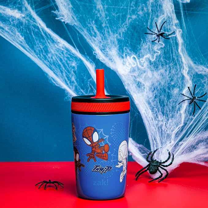 Zak Designs Marvel Spider-Man Kelso Toddler Cups For Travel or At Home, 12oz Vacuum Insulated Stainless Steel Sippy Cup With Leak-Proof Design is Perfect For Kids (Spidey and His Amazing Friends) - Image 3