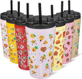 BJPKPK 18oz Tumbler With lid And Straw Stainless Steel Travel Coffee Mug Insulated Tumblers Cups,Hawaii Fruits Purple by BJPKPK