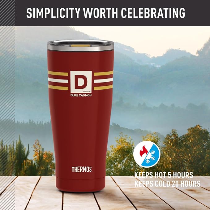 THERMOS, Stainless Steel Tumbler with Slide Lock, 18 Ounce, Vintage Stripe - Image 5