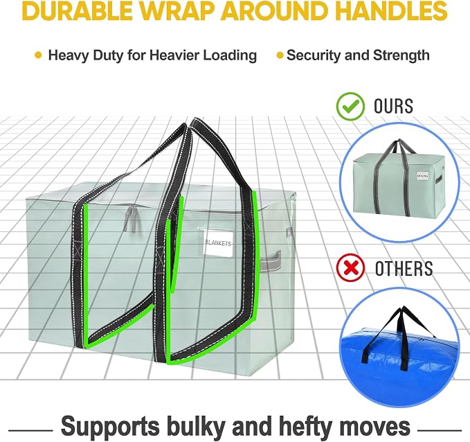 VENO 8 Pack Moving Bags, Heavy Duty, Moving Boxes Alternative, Packing Storage - Image 5