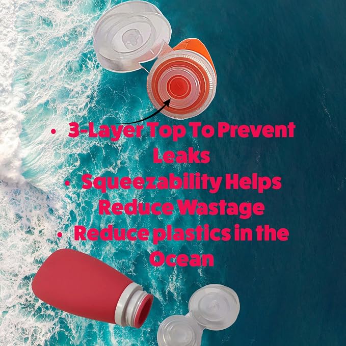 Travel Bottles for Toiletries, TSA Approved 3oz Leak Proof Silicone Refillable - Image 4