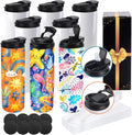 Joyclub 8 Pack Sublimation Water Bottle Blanks Dual Opening 20 oz Sublimation Tumblers with Leakproof Lid and Straw Insulated Stainless Steel Sports Cups by Joyclub