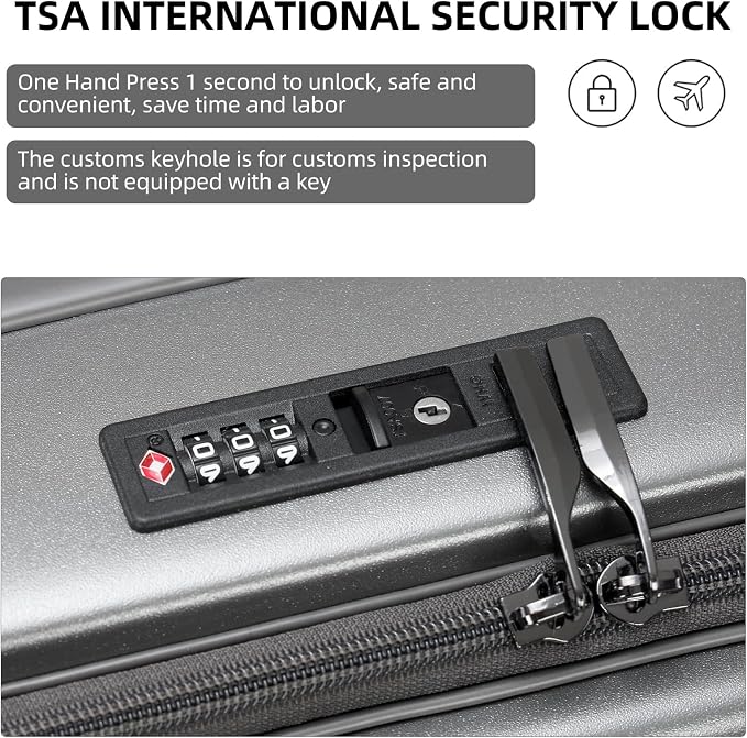 Carry On Luggage, 20 Inch Top Opening Aluminum Frame Lightweight Airline - Image 8