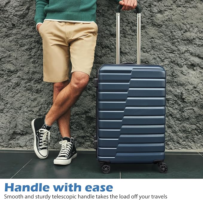 COOLIFE Expandable Suitcase PC ABS TSA Luggage 3 Piece Set Lock Spinner Carry on - Image 2