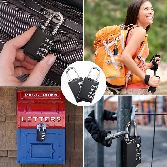 Moxweyeni 10 Pcs 4 Digit Combination Lock Small Combo Luggage Number Locks - Image 7
