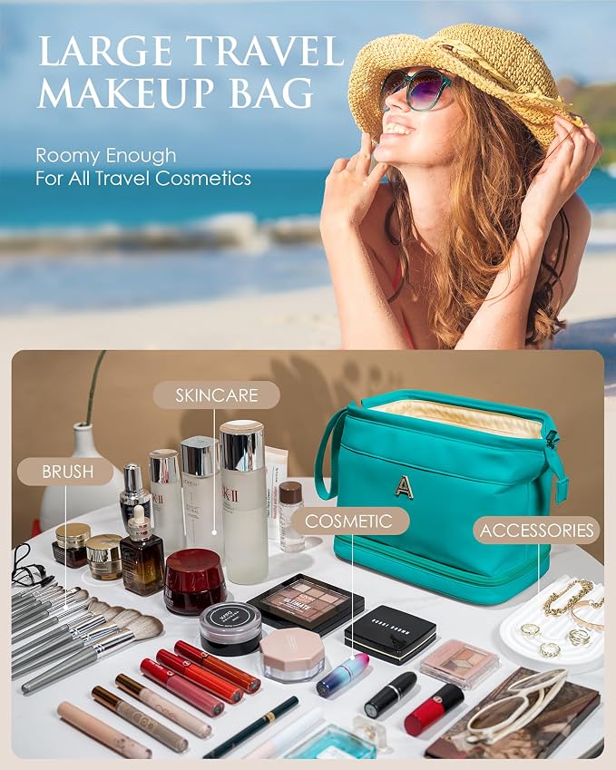 Freshman Gifts, Birthday Gift for Her, Makeup Bags, Waterproof Double Layer - Image 3
