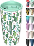 TILUCK 20 oz Insulated Tumbler with BPA-Free Lid, Stainless Steel Vacuum Travel Coffee Mug, Double Wall Coffee Tumbler（20oz，Cactus） by TILUCKBringsGoodLuck