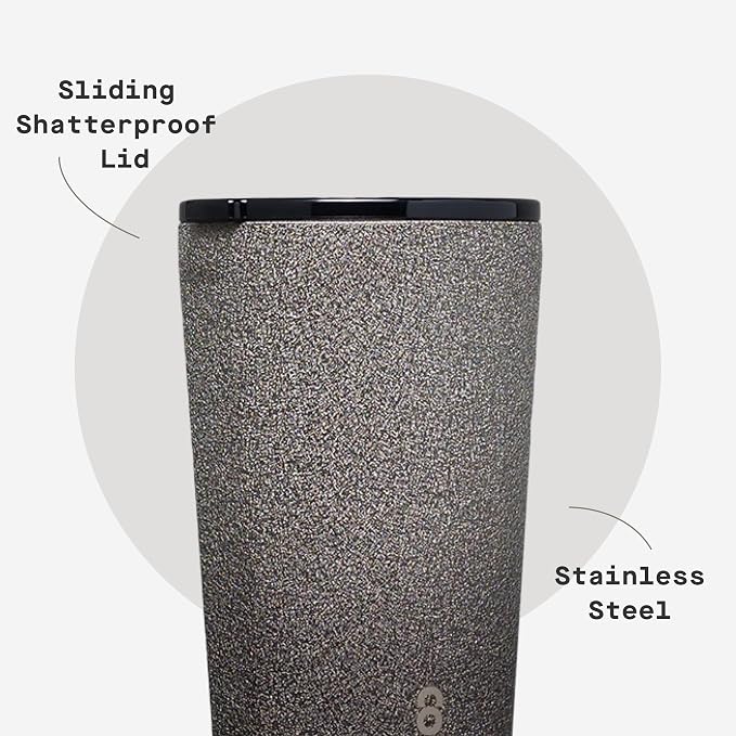 Corkcicle Classic Tumbler - Keeps Drinks Cold for 9 Hours & Hot for 3 - Triple-Insulated Stainless Steel - Holiday Tumbler Gift - 16 oz - Steel Shadow - Image 5