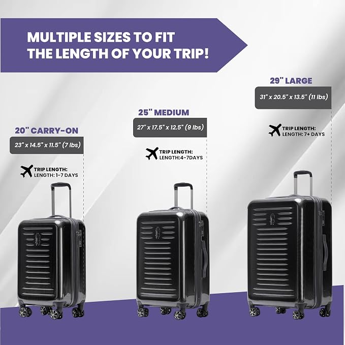 Spyder Rails 20 Inch Expandable Hardside Upright Suitcase - Image 2