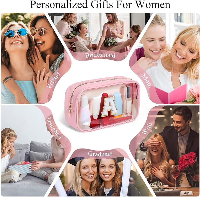 YOOLIFE Birthday Gifts Clear Makeup Bag Cosmetic Bag Pink Preppy Stuff Travel - Image 6