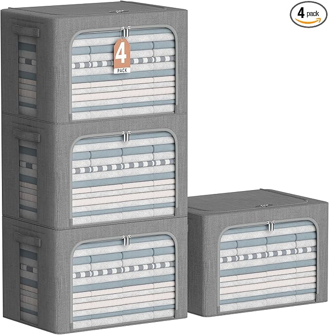 CYhom 4 Pack Clothes Storage Bins by CYhom