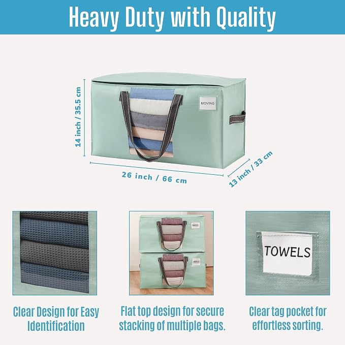 VENO 8 Pack Moving Bags, Comforter and Blanket Storage Bags - Image 3