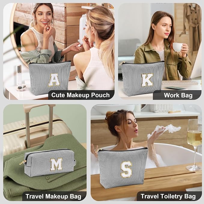 YOOLIFE Initial Makeup Bag for Women - Image 6